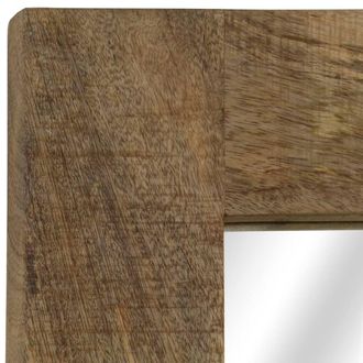 Berkfield Home Mirror Solid Mango Wood 50x80 cm in Brown