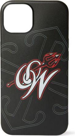 Off-white x AC Milan logo-print iPhone case - men - Thermoplastic Polyurethane (TPU) - One Size - Black