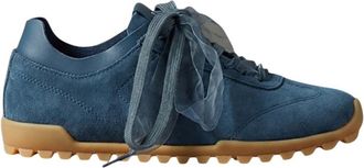 Calvin Klein Suede Organza Runner Sneakers - Dames - Sneakers - Blauw - 39 EU - Organza - Schoenen