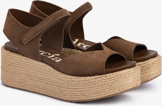 Pedro Garcia Flatform wedge in brown leather| Lacey | Spring Summer 26 |