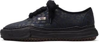 Miharayasuhiro BAKER OG Sole Leopard Canvas Low-top Sneaker Black A10FW719-BLK
