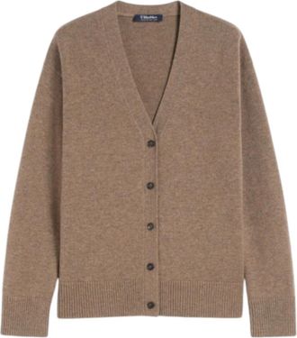 Max Mara Kasjmier Wol Vest Bruin - Dames - Vesten - Bruin - S - Wol - Truien & Vesten