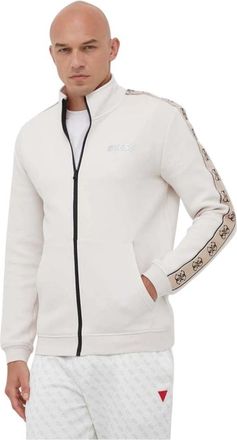 Guess Eco Mickey Zip Sweatshirt - Heren - Vesten met rits - Beige - L - Hoodies & sweatvesten