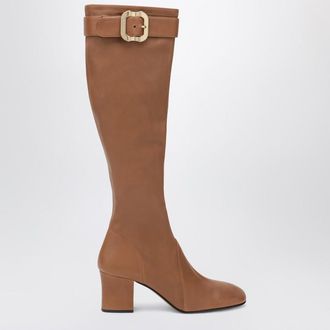 Miu Miu Caramel nappa boots with buckle