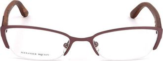 Alexander McQueen Bicolor Metal Glasses Womens (Frames)