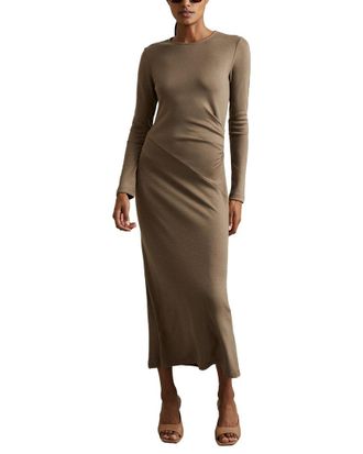 Reiss Sloane Crew Jersey Wool Dress