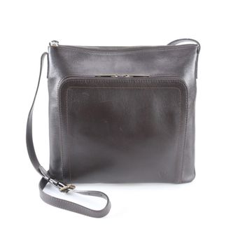 Louis Vuitton Coffee Leather Messenger Bag Shoulder Bag (Pre-Owned)