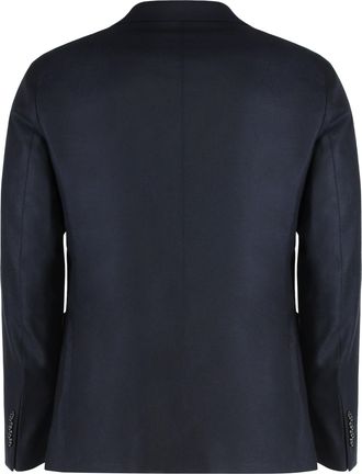 Tagliatore Mens Single-Breasted Jacket Blue Virgin Wool Suit & Dinner
