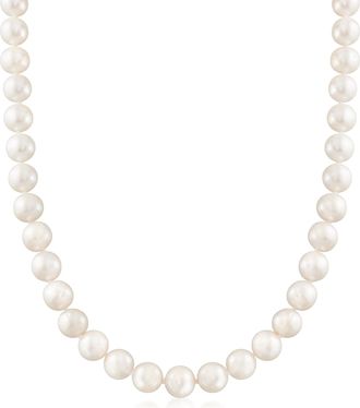 Ross-Simons 9-10mm Cultured Pearl Necklace With 14kt Yellow Gold