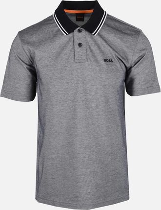 HUGO BOSS Mens Boss Orange PEOXFORDNEW POLO BLACK - Size: 46