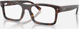 Ray-Ban Womens Eyeglasses Havana Rectangle Acetate Frame In Brown