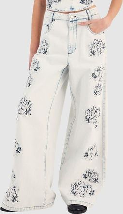 NASTY GAL Acid Wash Baggy Denim Jean in Bleach Wash at Nordstrom, Size 12