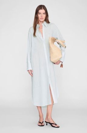 Anine Bing Noemi Dress in Green And White at Nordstrom, Size X-Small