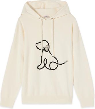 Oltre Maglione con cappuccio e ricami di cristalli - - Sweatshirts & Hoodies - Donna - Bianco - M