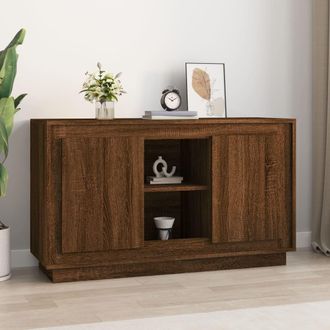 vidaXL Aparador Madera Contrachapada Marr&oacute;n Roble 102x35x60 Cm Vidaxl