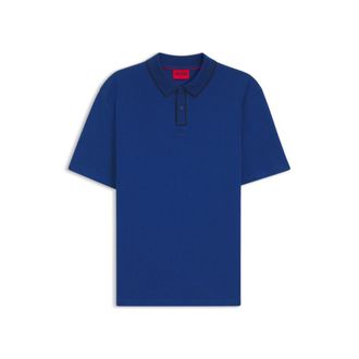 HUGO BOSS Luxury cotton polo shirt with contrast trim