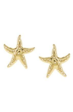 Olivia Welles Dancing Starfish Earrings in Gold /White at Nordstrom Rack