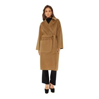 Nanushka Wool Trench With Belt - female - Nanushka - Belted Coats - Brown - M - Coats