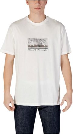 A|X Armani Exchange Heren, Tops, Wit, Maat: 2XL Katoen