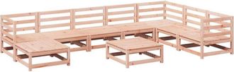 vidaXL 9 Piece Garden Sofa Set Solid Wood Douglas Fir vidaXL