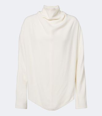Toteme Tie-neck satin blouse