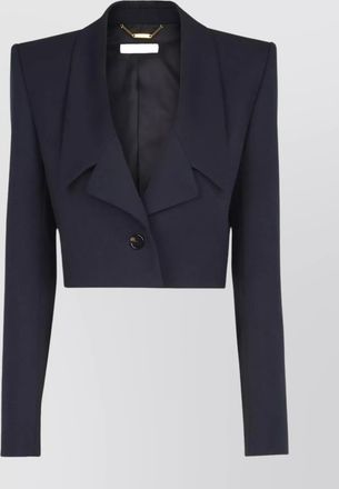 Chlo&eacute; padded shoulder spencer wool jacket