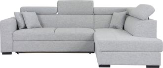 HOME AFFAIRE Ecksofa »Tulio L-Form« wahlweise mit Bettfunktion und Bettkasten, incl. 3 Zierkissen