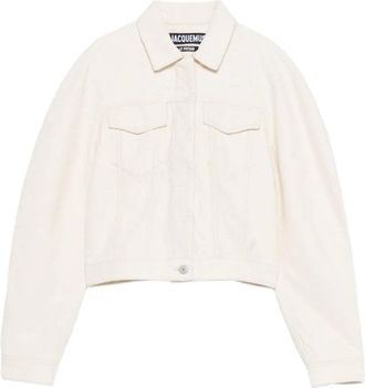 Jacquemus Le Ovalo de-Nîmes cropped jacket - Neutrals