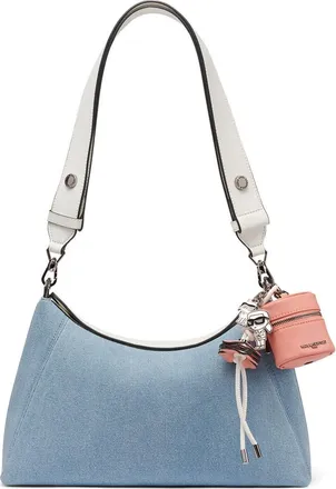 Karl Lagerfeld Nikole Mini Denim Crossbody in Light Denim at Nordstrom