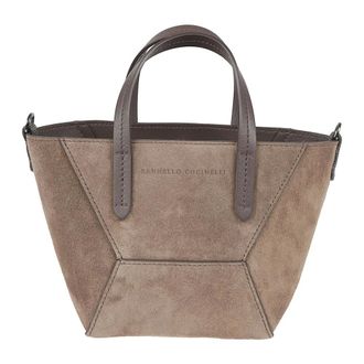 Brunello Cucinelli Brunello Cucinelli, Tote Bags, female, Gray, Size: ONE SIZE BC Duo Mini Bag