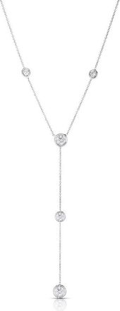 Roberto Coin Diamonds By The Inch 5 Bezel Set Diamond Y Necklace in White Gold