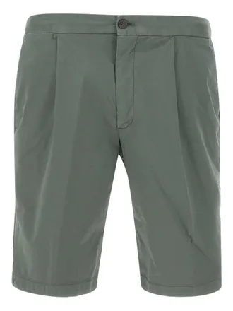 Devore Incipit pleated shorts - men - Cotton/Spandex/Elastane - 52 - Green