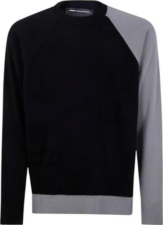 Yohji Yamamoto Logo Knit Crew - Heren - Ronde hals truien - Zwart - S - Polyester - Truien & Vesten