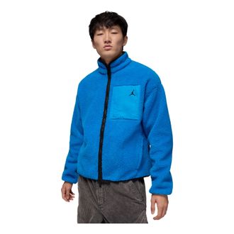 Nike Jordan Air Jordan Flight Mountainside Faux Fur Jacket Photo Blue Black HV0778-406