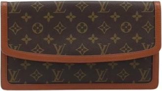 Louis Vuitton Pre-owned Clutches, female, Brown, Size: ONE SIZE Pre-owned Dame Pochette