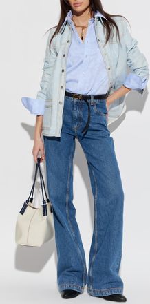 Etro Denim Shirt With Pockets, Womens, Light Blue