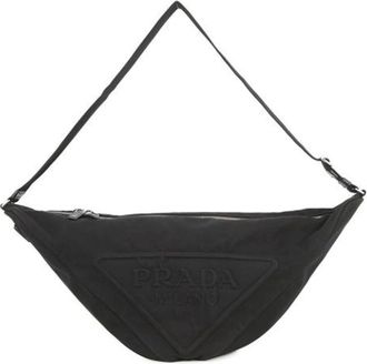 Prada Pre-owned Cross Body Bags, female, Black, Size: ONE SIZE Pre-owned Vintage Canvas Shoulder Bag