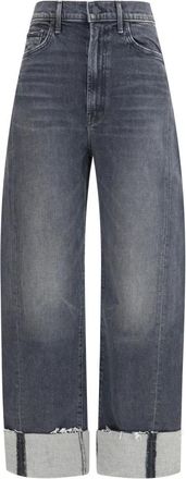 Mother Jeans Half Pipe Flood Cuff Fray - - Jeans - Donna - Blu - W25