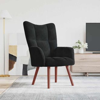 vidaXL Sill&oacute;n De Relax De Terciopelo Negro Vidaxl