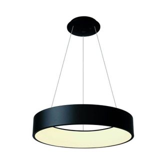 Trade Shop Lampada Led 30 w Cct Pendente Cerchio Lampadario Moderno Luce Diffusa 230v 40 Cm - Nero - Trade Shop Traesio