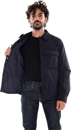 Edwin Nest Padded Overshirt LS - Heren - Jassen - Blauw - Maat: S Nylon