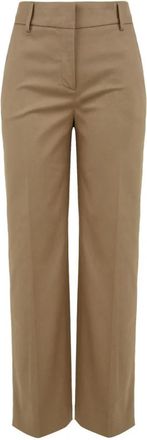 Douuod Bruine Broek met Barboncino Model - Dames - Straight fit broeken - Bruin - XS - Broeken