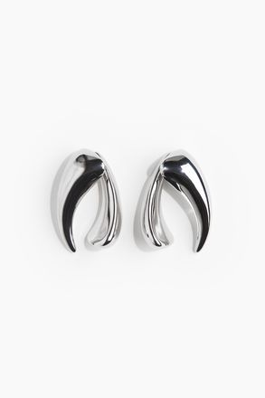 H&M Chunky Ohrringe mit gewundenem Design - Silberfarben