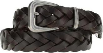 Brunello Cucinelli Gevlochten Kalfsleren Riem - Dames - Riemen - Bruin - ONE Size - Leer - Accessoires