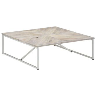 vidaXL Mesa De Centro De Madera Maciza De Mango 110x110x36 Cm Vidaxl