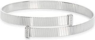 Meshmerise Diamond Ribbed Cuff Bracelet in White Gold at Nordstrom Rack