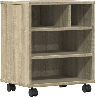 vidaXL Vidaxl - Soporte Para Impresora Con Ruedas Roble Sonoma 41x32x48 Cm