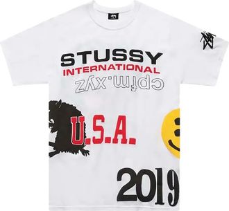 St&uuml;ssy T-shirt con grafica - Bianco
