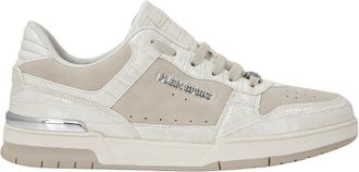 Plein Sport Schoenen, unisex, Beige, 36 EU, Leer, Lo-Top Sneakers
