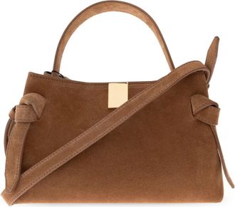 Yuzefi Tassen, Dames, Bruin, ONE Size, Leer, Handtas Gyoza Mini